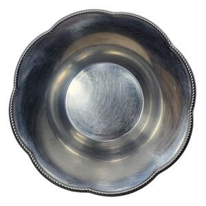 Alfra Alessi Italy 18/10 Stainless Steel Scalloped Rope Edge Bowl Vintage 8.5in